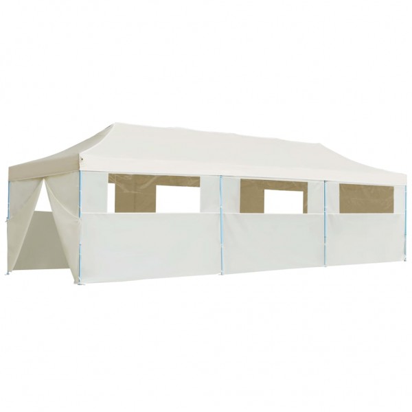 Carpa plegable Pop-up con 8 paredes laterales 3x9 m crema M 4
