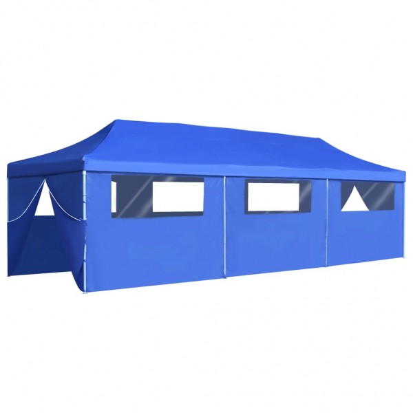 Tenda para festas pop-up dobrável c/ 8 paredes 870x291x315 cm azul M 5