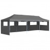Carpa plegable Pop-up con 5 paredes laterales 3x9 m gris 1