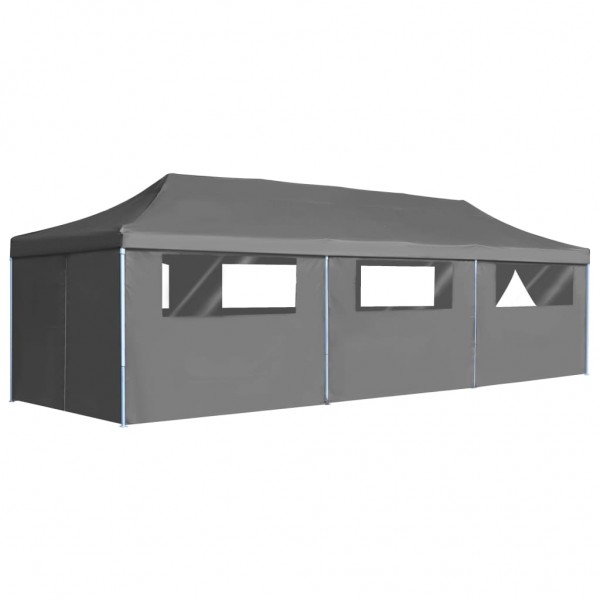 Carpa plegable Pop-up con 8 paredes laterales 3x9 m gris D