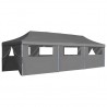 Carpa plegable Pop-up con 8 paredes laterales 3x9 m gris 5