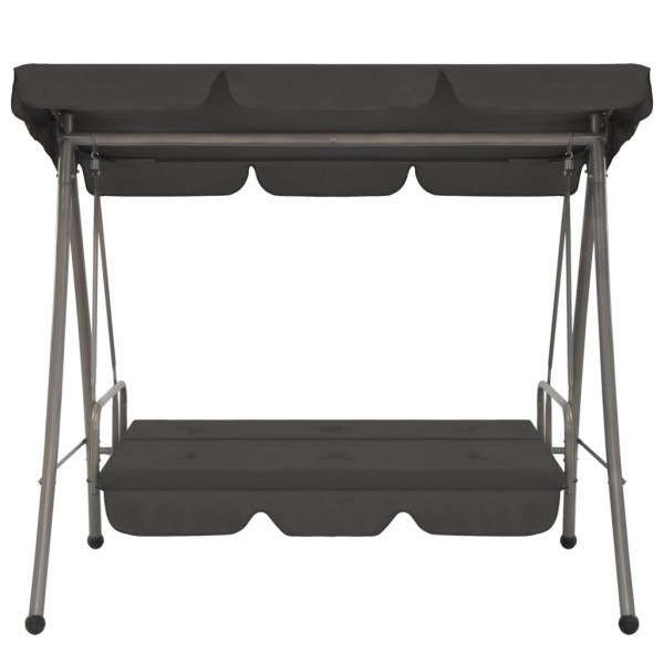 Baloiço de jardim com toldo 192x118x175 cm aço antracite M 5
