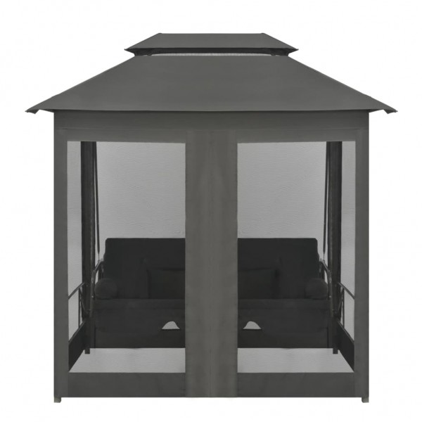 Baloiço jardim + toldo convertível 220x160x240cm aço antracite M 5