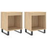 Mesitas noche 2 uds madera ingeniería roble Sonoma 40x35x50 cm 2
