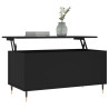 Mesa de centro madera contrachapada negro 90x44.5x45 cm 3