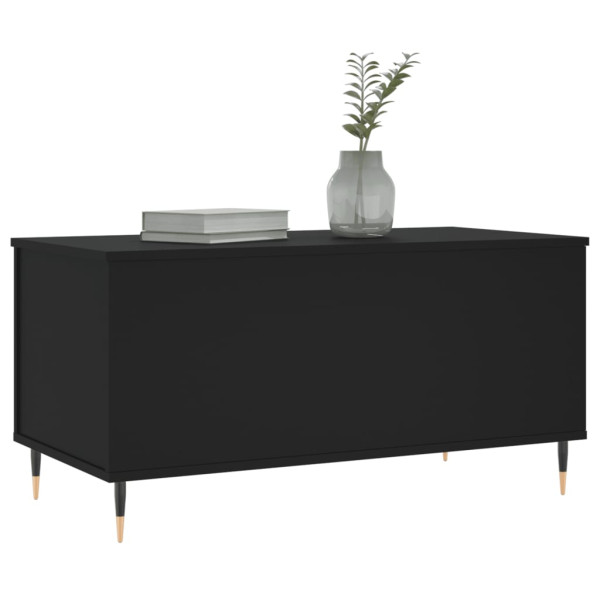 Mesa de centro madera contrachapada negro 90x44.5x45 cm M 4