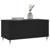 Mesa de centro madera contrachapada negro 90x44.5x45 cm 4