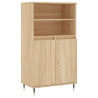 Aparador alto madera contrachapada color roble 60x36x110 cm 2
