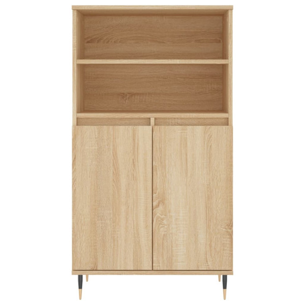 Aparador alto madera contrachapada color roble 60x36x110 cm M 5