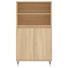 Aparador alto madera contrachapada color roble 60x36x110 cm 5