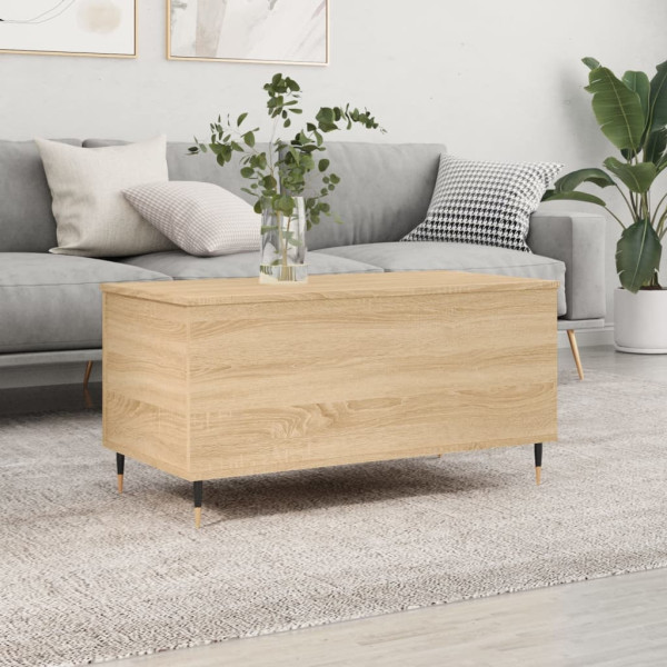 Mesa de centro madera contrachapada roble Sonoma 90x44.5x45 cm D