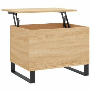 Mesa de centro madera contrachapada roble Sonoma 60x44.5x45 cm H