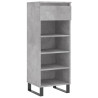 Mueble zapatero madera contrachapada gris hormigón 40x36x105 cm 2