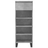 Mueble zapatero madera contrachapada gris hormigón 40x36x105 cm 5