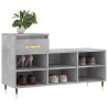 Mueble zapatero madera contrachapada gris hormigón 102x36x60 cm 3