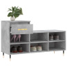 Mueble zapatero madera contrachapada gris hormigón 102x36x60 cm 4