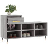 Mueble zapatero madera contrachapada gris Sonoma 102x36x60 cm 4