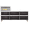 Mueble zapatero madera contrachapada gris Sonoma 102x36x60 cm 5