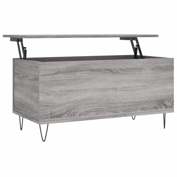 Mesa de centro madera contrachapada gris Sonoma 90x44.5x45 cm M 2