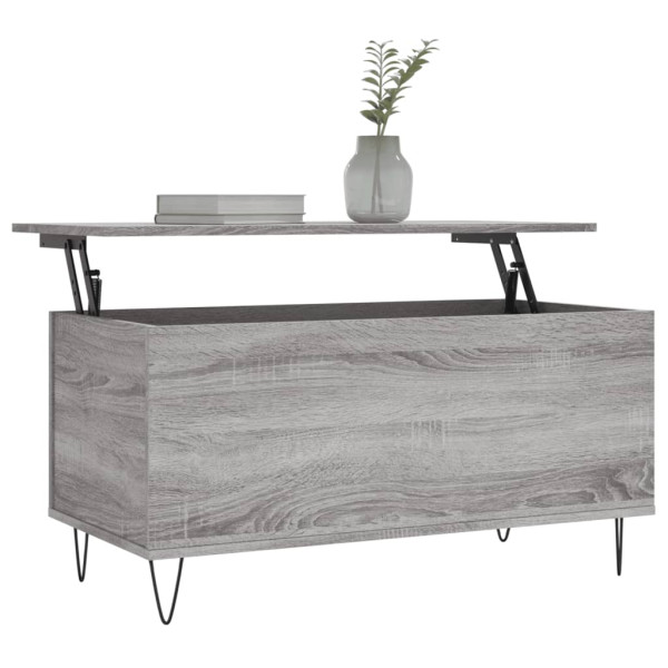 Mesa de centro madera contrachapada gris Sonoma 90x44.5x45 cm M 3