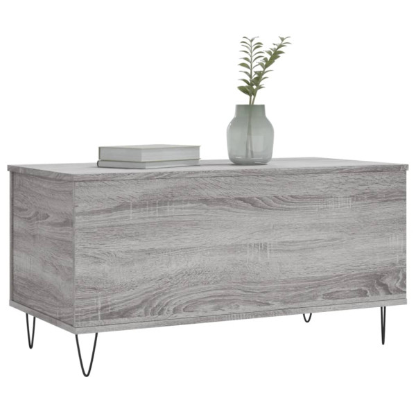 Mesa de centro madera contrachapada gris Sonoma 90x44.5x45 cm M 4