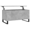 Mesa de centro madera contrachapada gris hormigón 90x44.5x45 cm 2