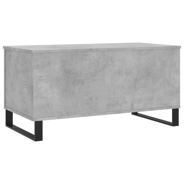 Mesa de centro madera contrachapada gris hormigón 90x44.5x45 cm M 5