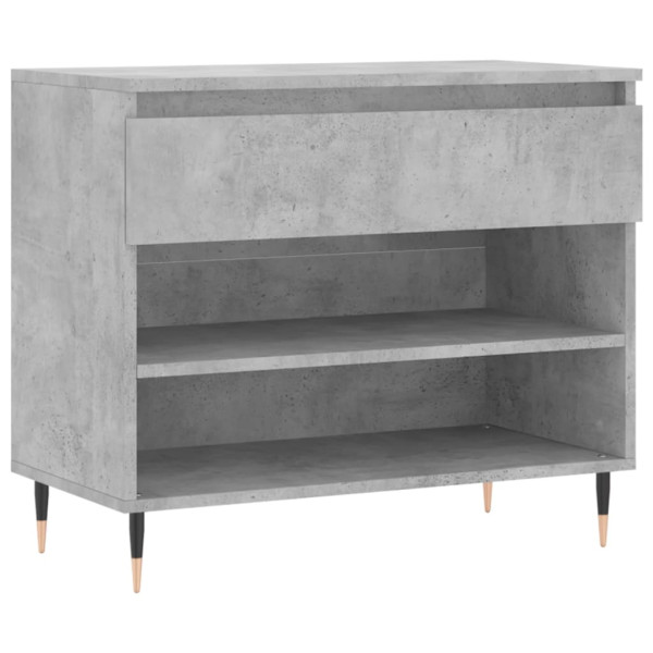 Mueble zapatero madera contrachapada gris hormigón 70x36x60 cm M 2