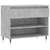 Mueble zapatero madera contrachapada gris hormigón 70x36x60 cm 2