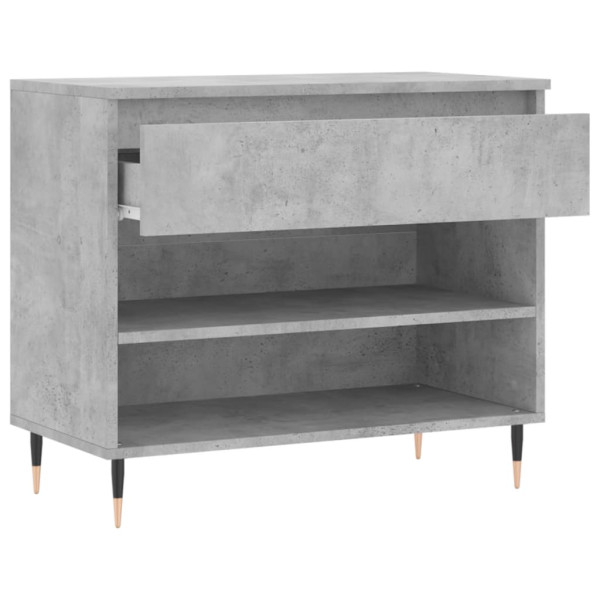 Mueble zapatero madera contrachapada gris hormigón 70x36x60 cm M 5