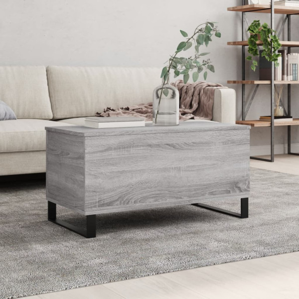 Mesa de centro madera contrachapada gris Sonoma 90x44.5x45 cm D