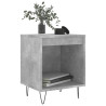Mesita de noche madera de ingeniería gris hormigón 40x35x50 cm 3
