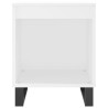 Mesita de noche madera contrachapada blanco 40x35x50 cm 4