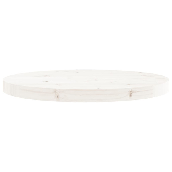 Tablero de mesa redondo madera maciza de pino blanco Ø50x3 cm M 4