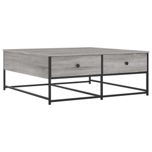 Mesa de centro madera de ingeniería gris Sonoma 100x99x40 cm H