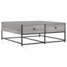 Mesa de centro madera de ingeniería gris Sonoma 100x99x40 cm 2