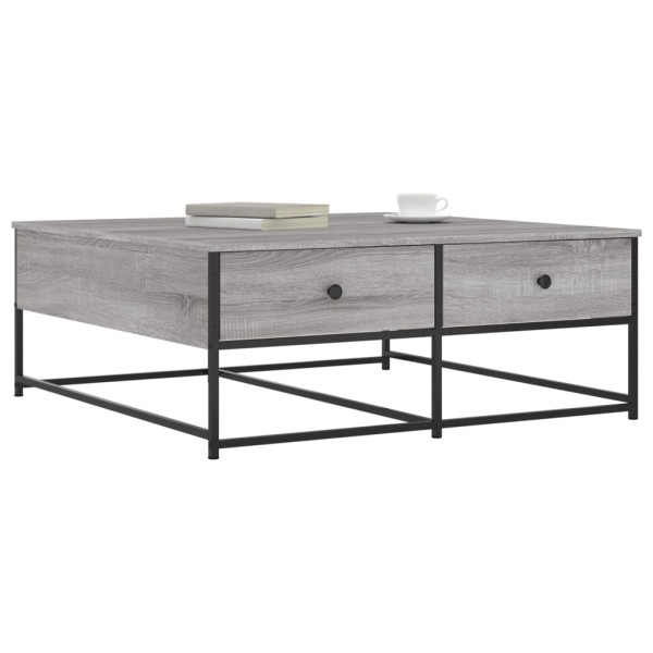 Mesa de centro madera de ingeniería gris Sonoma 100x99x40 cm M 3