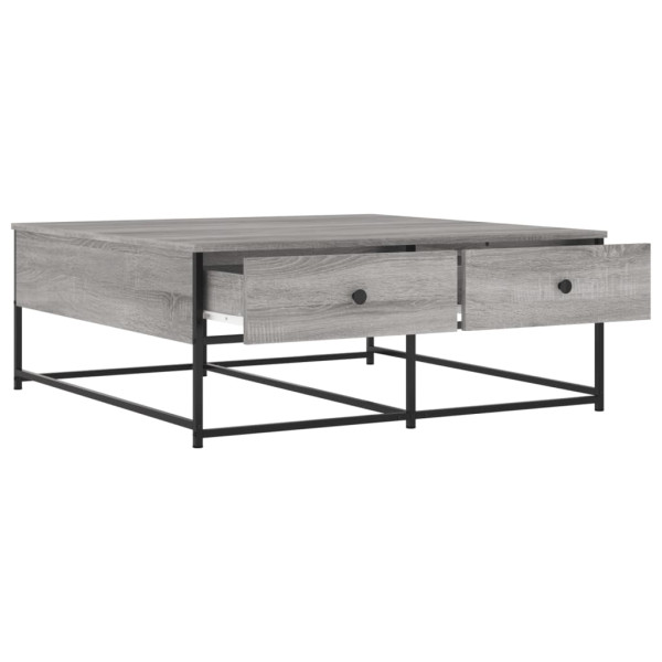 Mesa de centro madera de ingeniería gris Sonoma 100x99x40 cm M 5