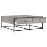 Mesa de centro madera de ingeniería gris Sonoma 100x99x40 cm 5