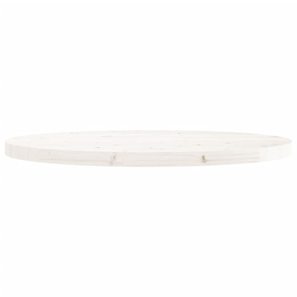 Tampo de mesa redondo Ø90x3 cm madeira de pinho maciça branco M 3
