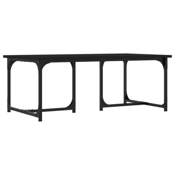 Mesa de centro madera contrachapada negro 90x50x35 cm M 2