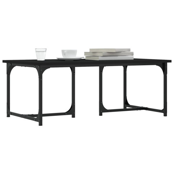 Mesa de centro madera contrachapada negro 90x50x35 cm M 3
