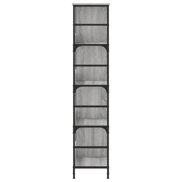 Estantería de madera de ingeniería gris Sonoma 78.5x33x153 cm M 5