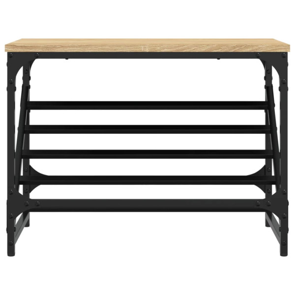 Mueble zapatero madera de ingeniería roble Sonoma 60x30x45 cm M 4