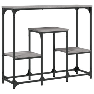 Mesa consola madera de ingeniería gris Sonoma 89.5x28x76 cm H