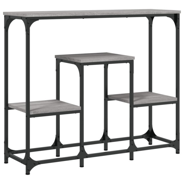 Mesa consola madera de ingeniería gris Sonoma 89.5x28x76 cm M 2