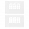 Parede lateral com janela p/ tenda de festas 2 pcs PE branco 1