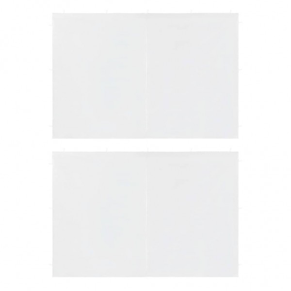 Pared lateral carpa fiesta 2 unidades con cremallera PE blanco D