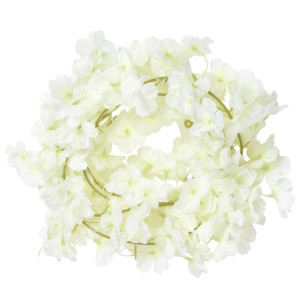 Guirnaldas de flores artificiales 6 uds blanco 180 cm H