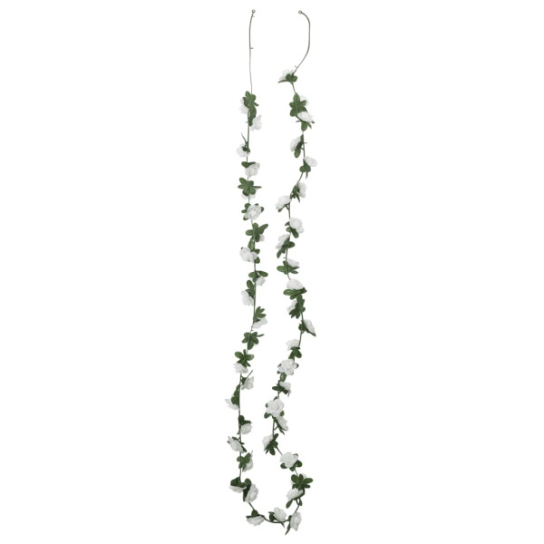 Guirnaldas de flores artificiales 6 uds blanco 240 cm M 4